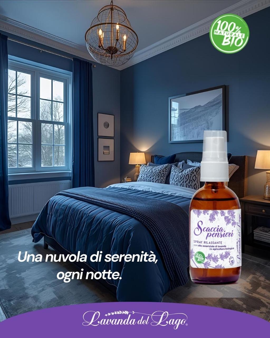 Spray Scacciapensieri con olio essenziale di lavanda.