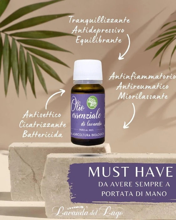Olio essenziale puro di Lavanda del Lago
